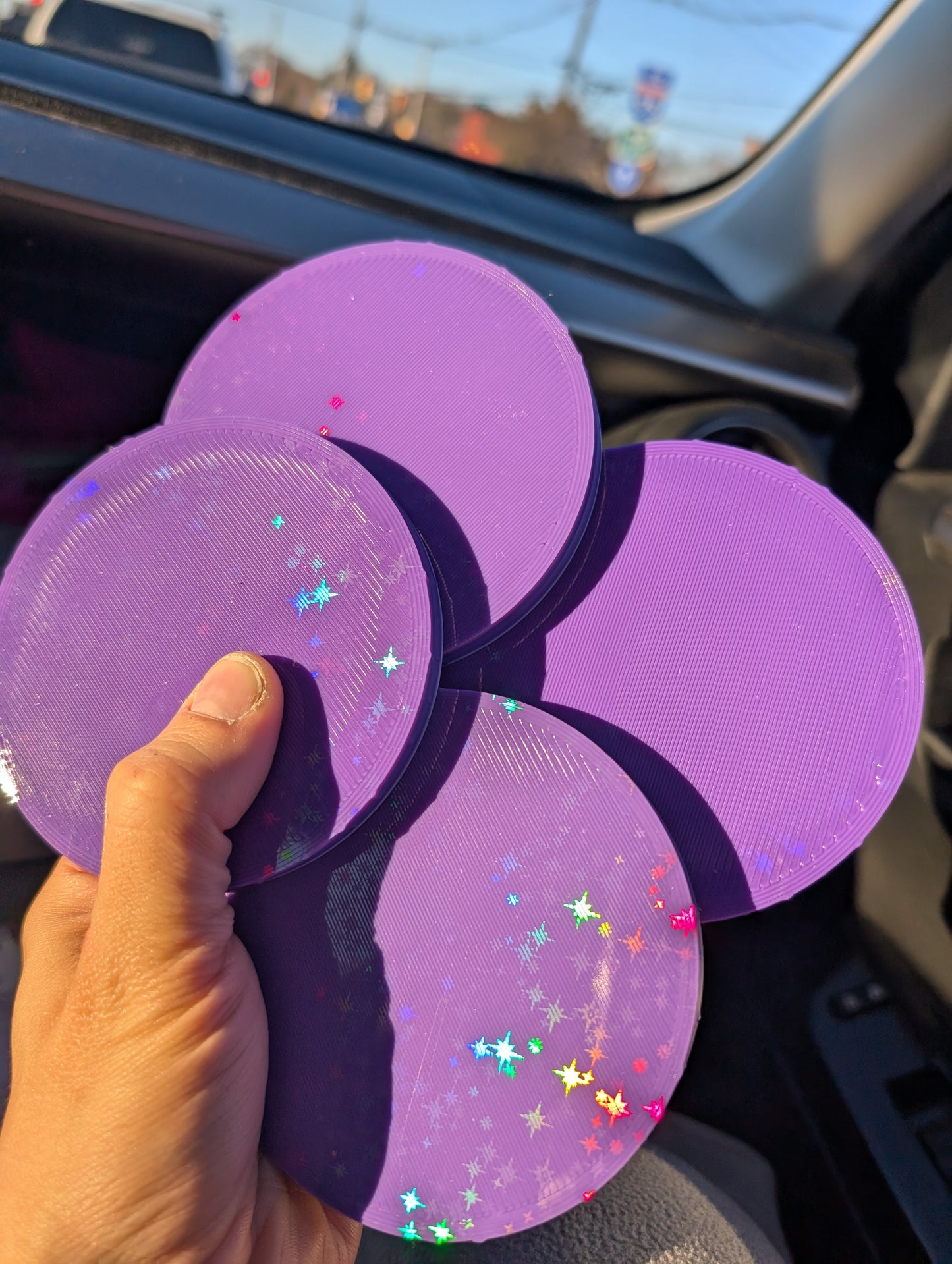 Customizable 3D printed, 4 Inch coasters! (Pack of 4)