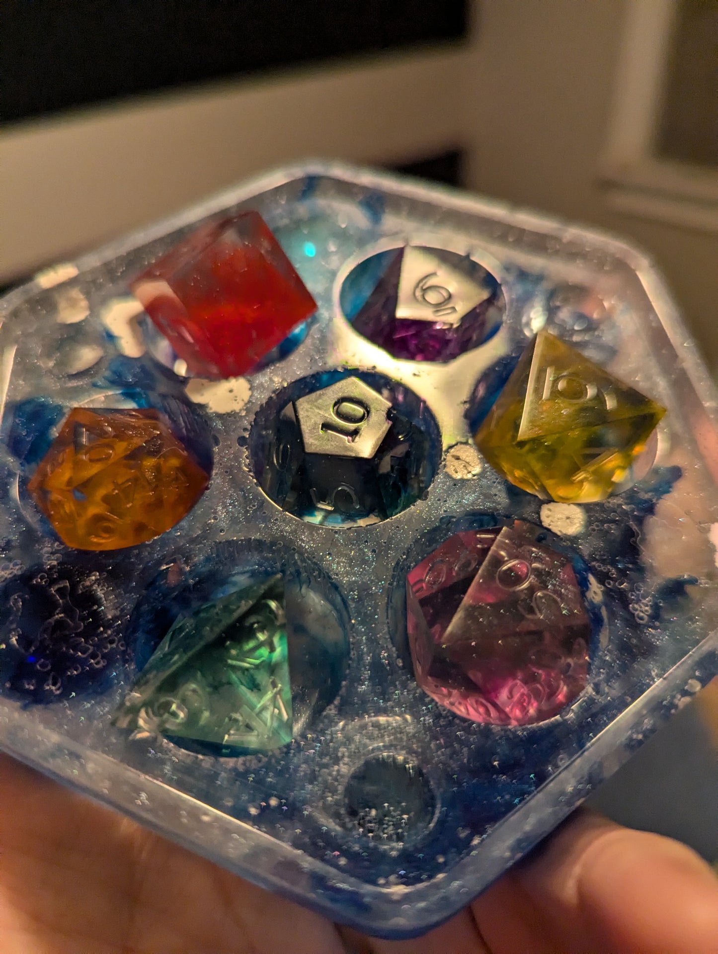 Custom themed/colored ("Aura Crafted") Dice set or singles