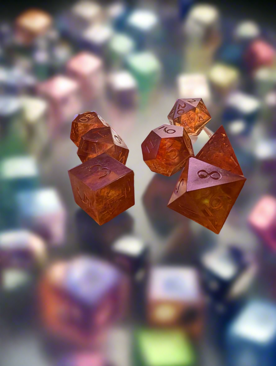 Custom themed/colored  ("Aura Crafted") Dice set or singles