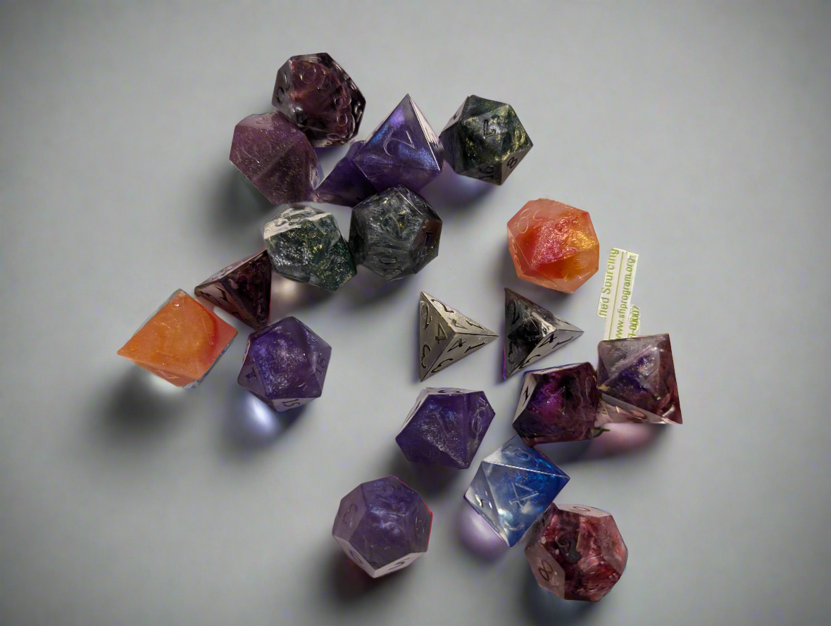 Custom themed/colored  ("Aura Crafted") Dice set or singles