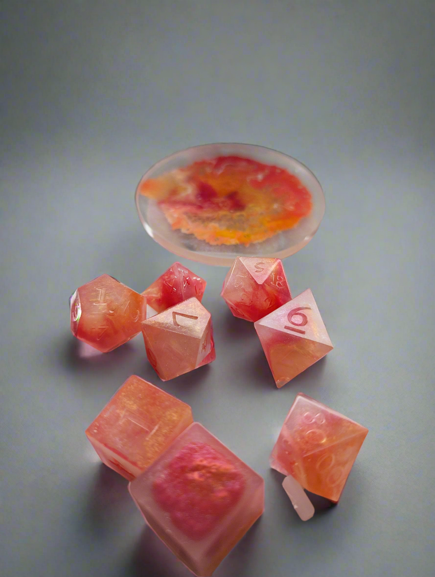 Custom themed/colored  ("Aura Crafted") Dice set or singles